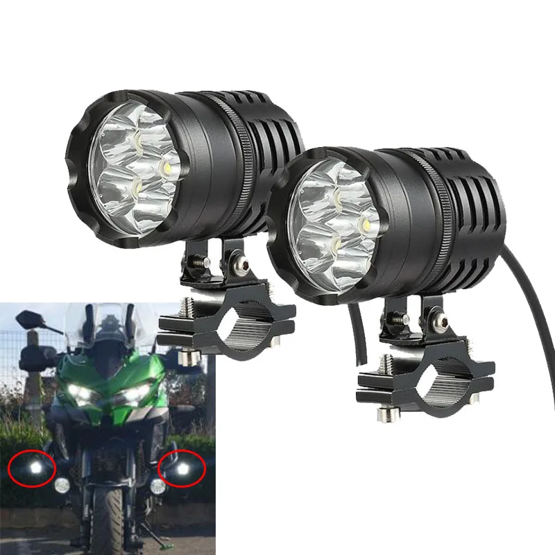

Motorcycle LED Fog Light Spotlight Work Lamp Auxiliary Headlight 12V Motorbike Driving Lights with Switch