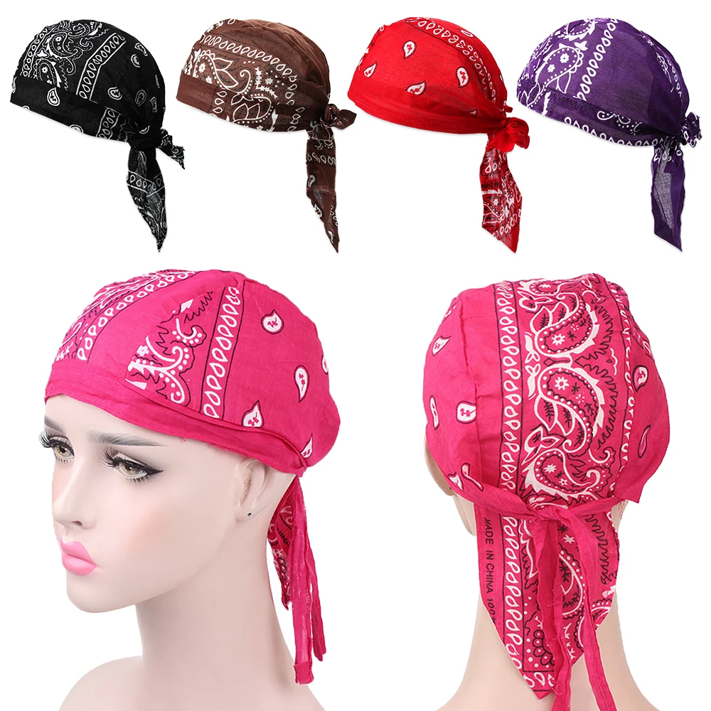 1PC Adult Paisley Print Motorcycle Headscarf Biker Hat Cycling Bandana Headscarf Skull Cap Hat Outdoor Headscarf Skull Cap Hat