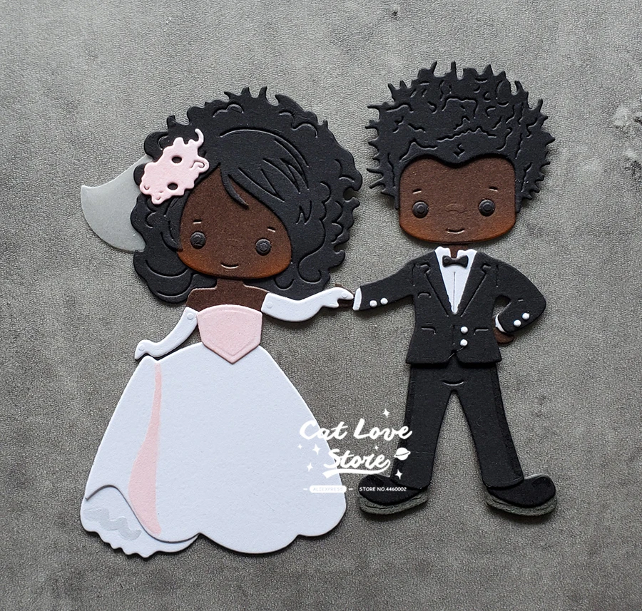 Catlove Bride Groom Wedding Metal Cutting Dies Scrapbooking Stencil Die Cuts Card Making DIY Craft Embossing New Dies For 2020