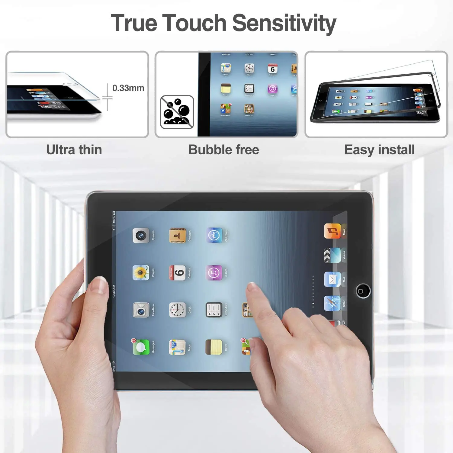 For Apple IPad 2/iPad 3/iPad 4 9.7 Inch - Tablet Screen Protector Scratch Proof Tempered Glass Protective Film