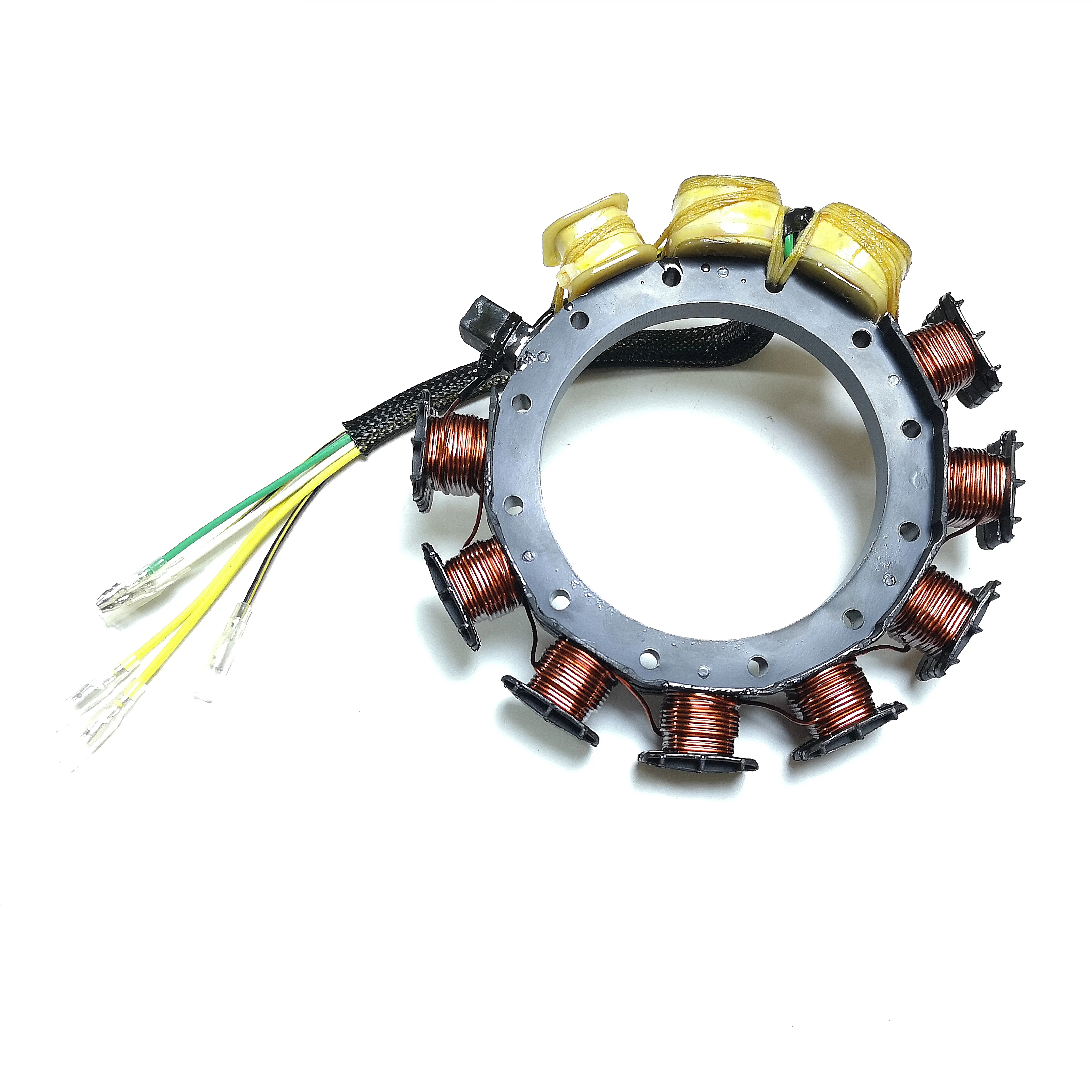 Outboard Stator For Mercury 1998-2005(20HP-2Cyl) 2002-2005(30 & 40HP - 3Cyl)Manual Start,4-Stroke,Bullet Connectors（16amp