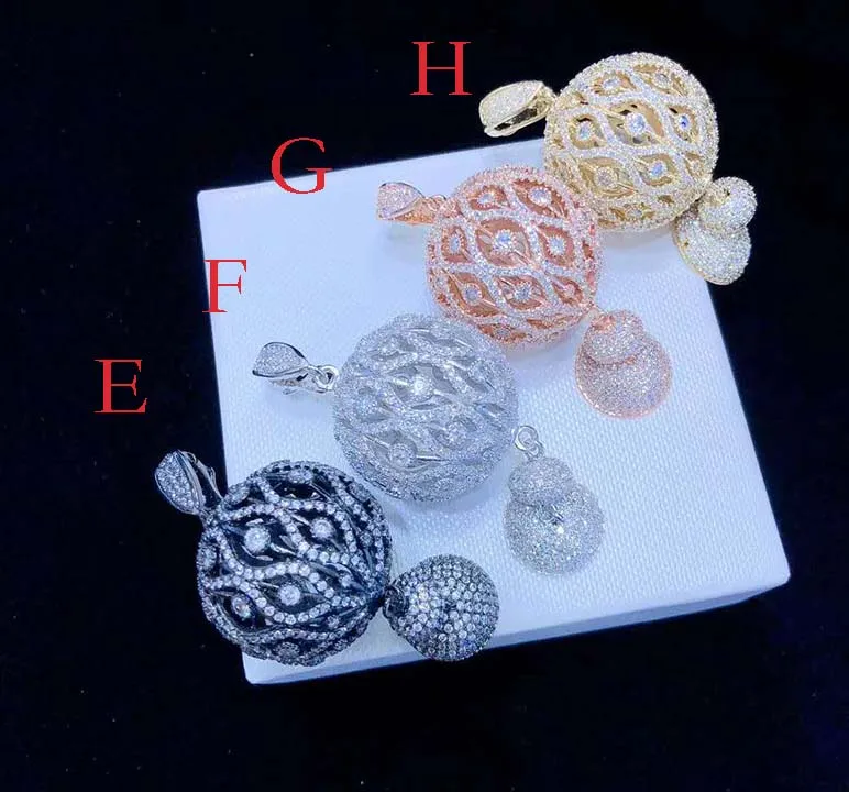 1pcs 30X60MM Women's High Quality Golden plated Paved CZ Classic jewelry accessories with spherical zircon
