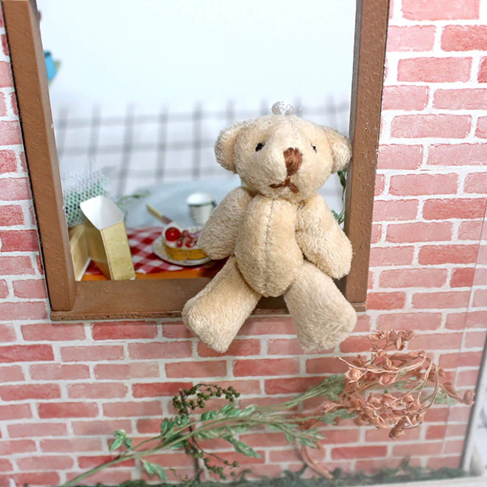 1Pcs 1/12 Dollhouse Miniature Accessories Mini Bear Simulation Animal Model Toy for Doll Home Decoration