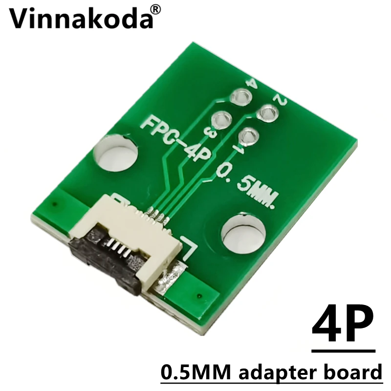 

2 шт., плата адаптера FFC/FPC 0,5 мм-4P до 2,54 мм, сварная 0,5 мм-4P, флип-технические характеристики