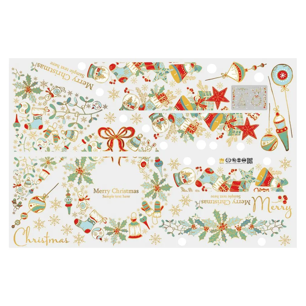 

Christmas Window Stickers Merry Christmas Decorations For Home Christmas Wall Sticker Kids Room Wall Decals 2022 New Year