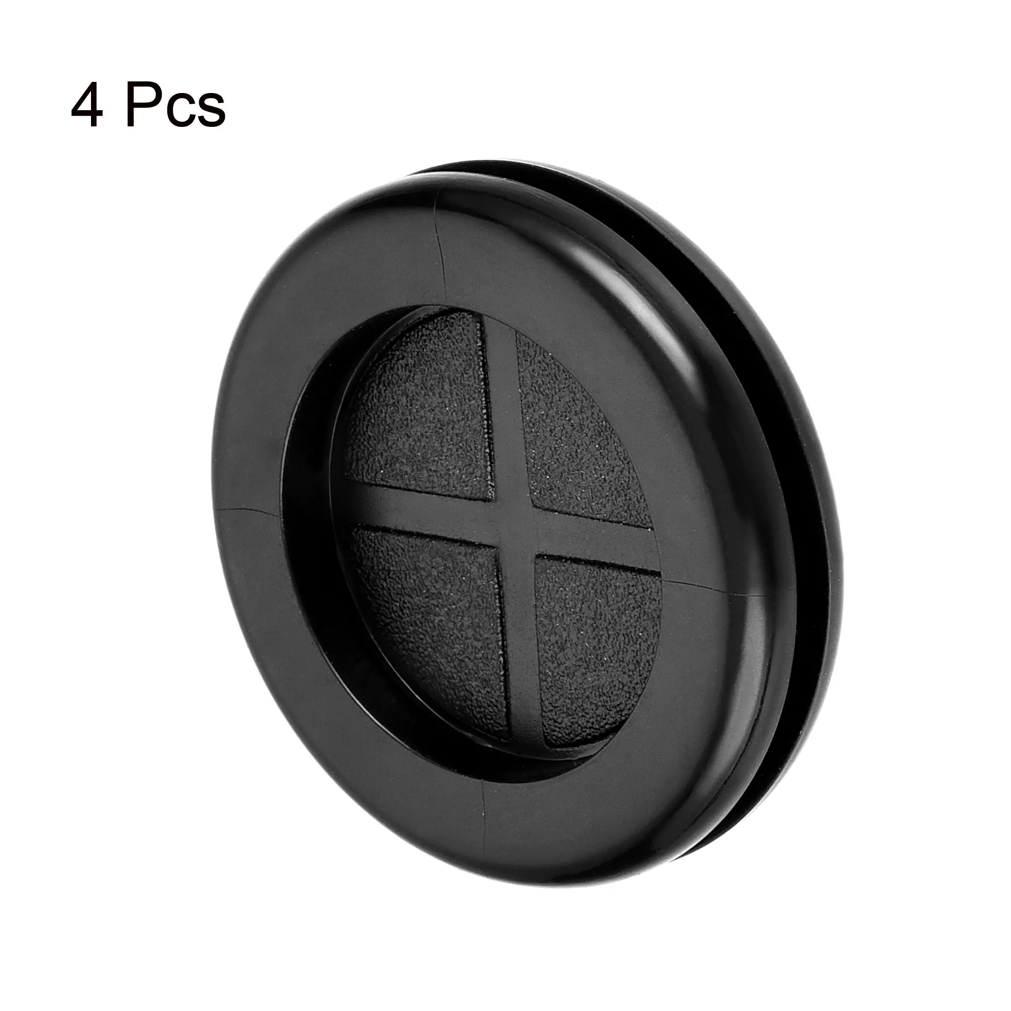 4Pcs Black Electrical Rubber Grommet Round Double-Sided Mount Dia 32 mm Wiring Grommets Hole Plug Electrical Wire Gasket