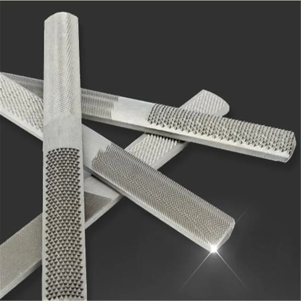 Lima de madera de acero 4 en 1 de 8 pulgadas de alta calidad, accesorio plano semicircular para carpintería, accesorio integrado, multifunción