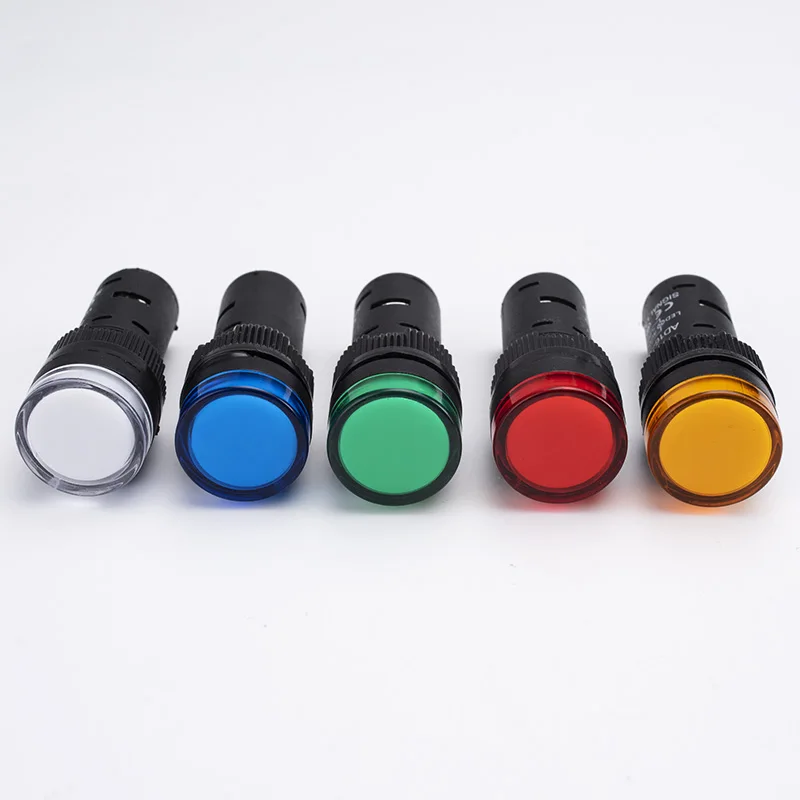 20 Pcs/Lot AC/DC 12V,24V,110V, AC220V Blue AD16-16C 16mm Mount Size LED Power Indicator Signal Light Pilot Lamp