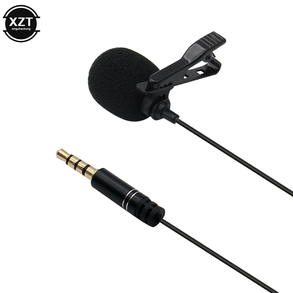 3.5mm Mini Lavalier Microphone Metal Clip Lapel Mic for Mobile Phone PC Laptop Wired Mikrofo/Microfon for Speaking Vocal Audio