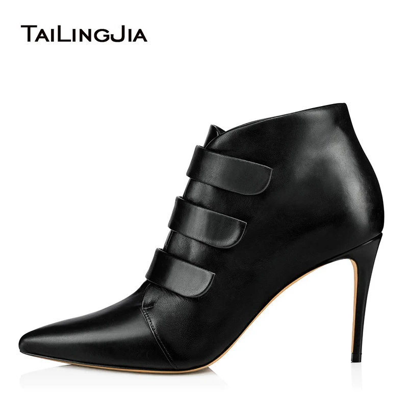 

Velours Black Ankle Boots For Women 2022 Woman High Heel Booties Winter Pointed Toe Ladies Short Boot Fashion Autumn Shoes