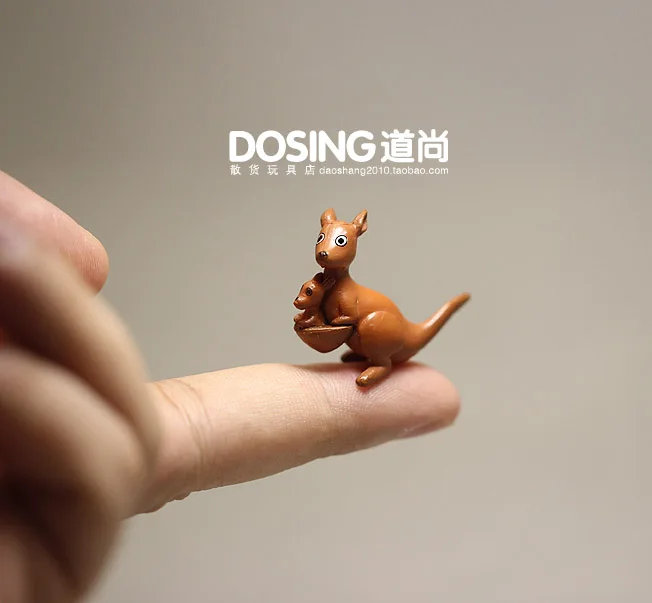 Wild Animal Little kangaroo Model Ornaments Cute Small kangaroo mother and son Fairy Garden Miniature Decor Action Figure Toys