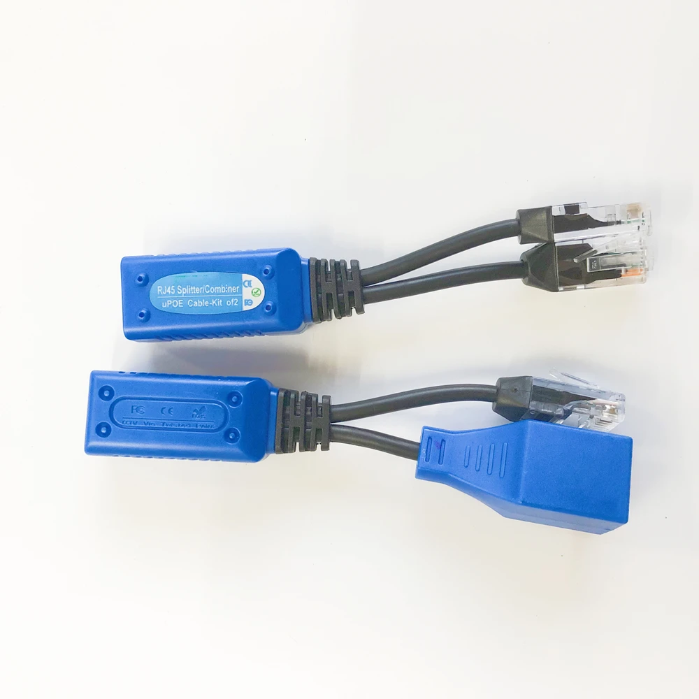 Imagem -02 - Poe Cabo Kit Rj45 Divisor Pares Lote Adaptador Injetor Cabo de Alimentação Passiva para Câmeras ip