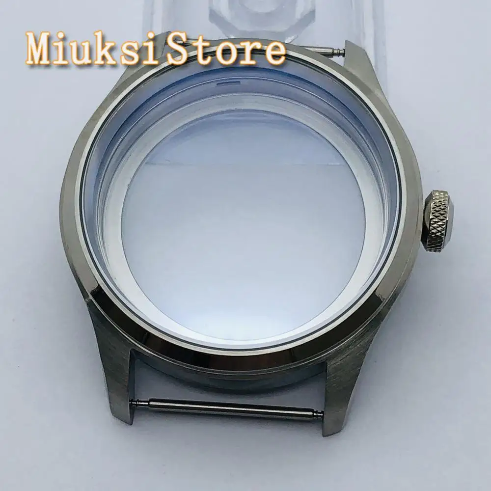 47mm mens stainless steel sterile watch case suitable for ETA 6497 6498 Sea gull st36 movement mens watch case