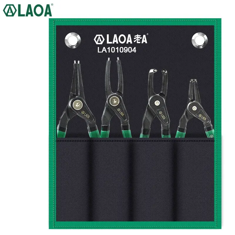 LAOA 5/7 Inch Retainer Pliers Circlip Plier Shaft Clamp Snap Ring pliers by Curved Straight Tip External/Internal Type