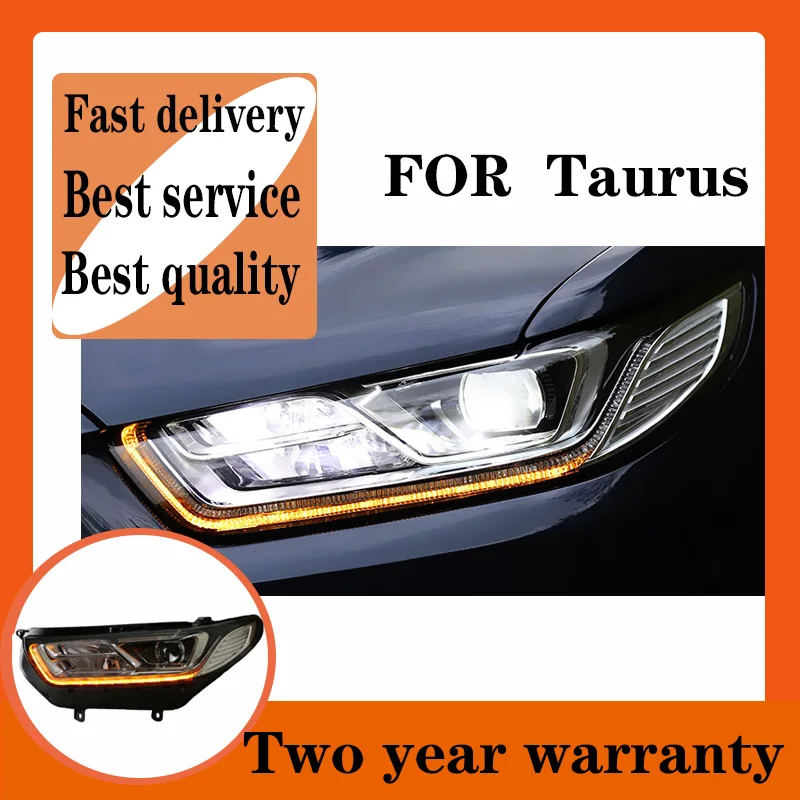 Car Styling Head Lamp for Ford Taurus Headlights 2015-2018 LED Headlight DRL Option Angel Eye Bi Xenon Beam