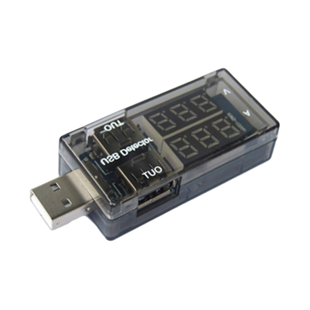 جديد أحمر + أزرق مزدوج USB الجهد الحالي شحن كاشف تستر بطارية الفولتميتر مقياس التيار الكهربائي شاحن الطبيب