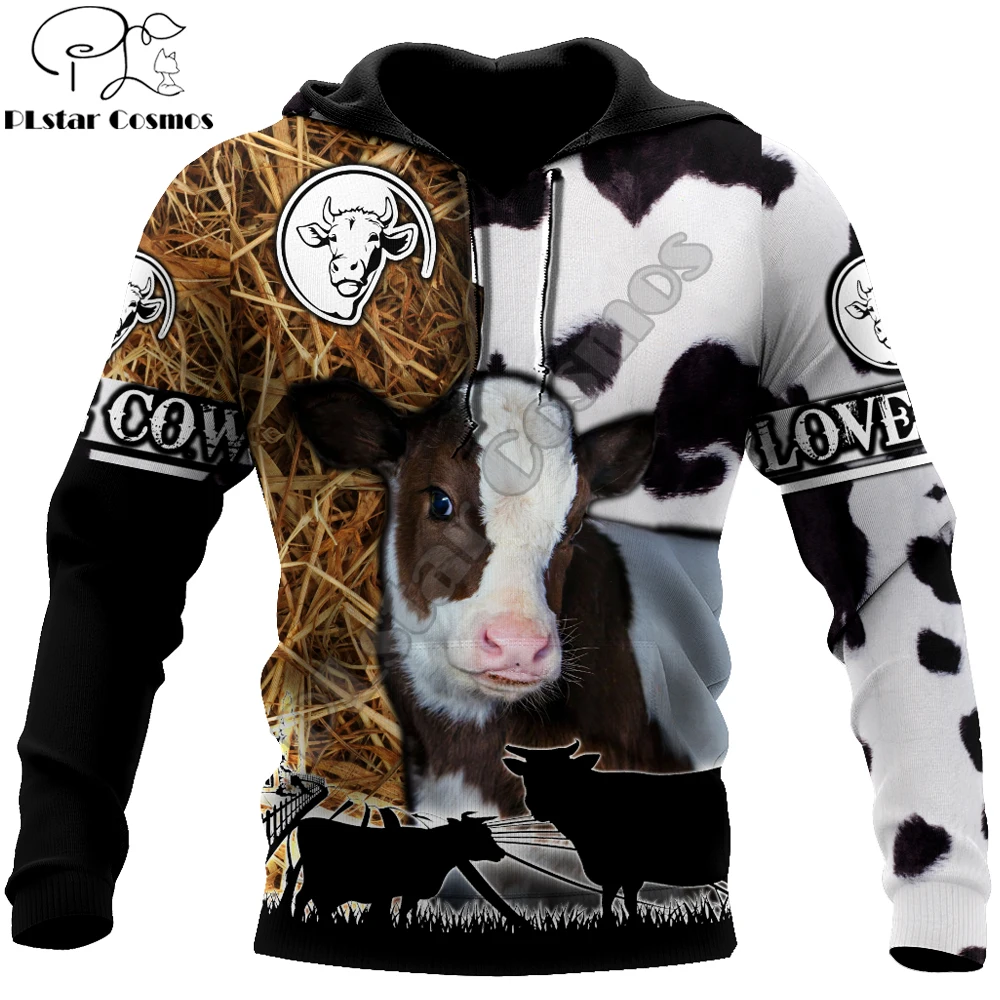 

Animal Farm Love Cow 3D All Over Printed Autumn Men Hoodies Unisex Casual Pullovers Zip Hoodie Streetwear sudadera hombre DW621