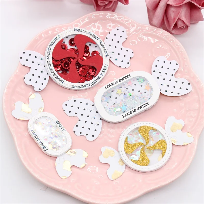 KSCRAFT Peppermint Candy Shaker Metal Cutting Dies Stamps for DIY Scrapbooking/photo album Decorative Embossing DIY Paper Cards