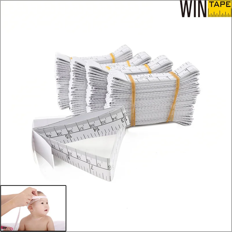 WINTAPE 100Pcs/set Paper Measuring Tapes Disposable Double-Sided Paper Tape Wound Measuring Rulers Router Table Measuring Tools