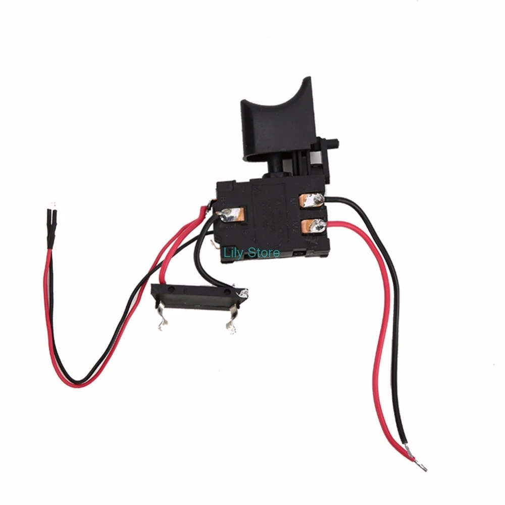 Interruptor de Taladro Inalámbrico con batería de litio, FA8-16/3, 7,2 V-24V, 16A, Control de velocidad, disparador de taladro eléctrico con luz