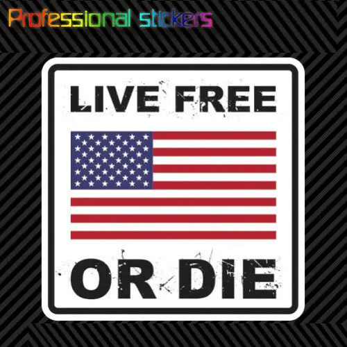 Live Free or Die Sticker Die Cut Vinyl Independence Historic New Hampshire Stickers for RV, Laptops, Motorcycles, Office Supplie