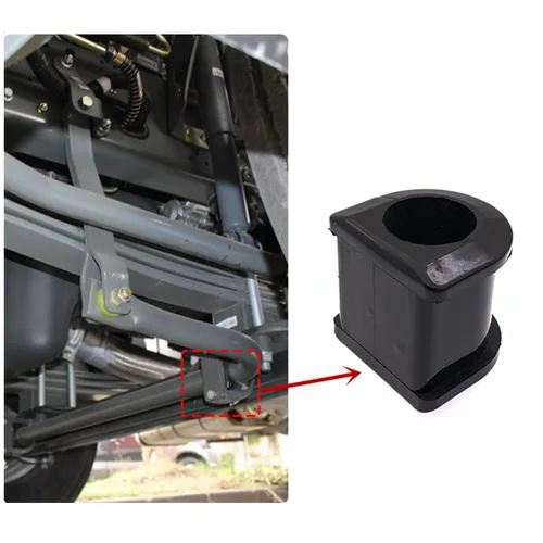 Imagen 2 del producto Almohadilla de goma de buje de barra estabilizadora delantera para SINOTRUK HOWO T7H/A7 Shandeka G7/C7H, piezas de camión, manga de goma