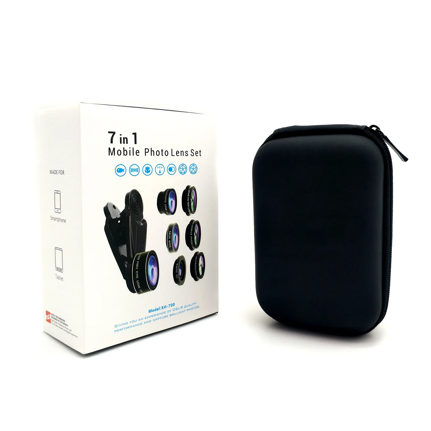 TOKOHANSUN HD 7in1 obiettivo per telefono con fotocamera 4K obiettivo macro largo ritratto super Fisheye obiettivo filtro CPL per iPhone 7 8