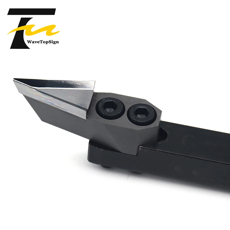 WaveTopSign V-type Stair Turning Tungsten Steel Blade R0.6/R0.9 Lathe Tool For Woodworking CNC Lathe