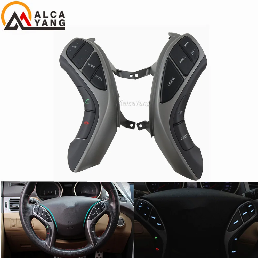

Malcayang button switch for Hyundai Elantra i30 Steering wheel buttons phone cruise controller car accessories