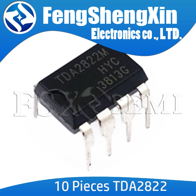 10pcs/lot TDA2822M DIP8 SOP8 TDA2822 SOP DIP 2822M DIP-8 SOP-8  DUAL LOW-VOLTAGE POWER AMPLIFIER IC