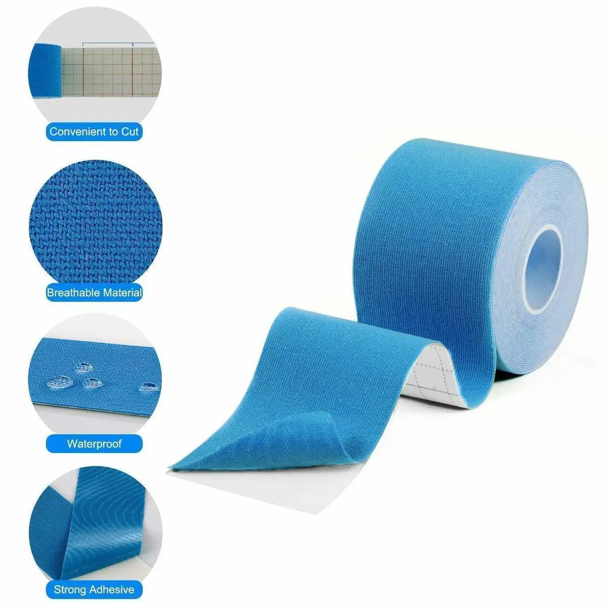 6 Pcs Elastic Tape Kinesiology Athletic Recovery Kneepad Sports Muscle Pain Relief Knee Pads Support Gym Fitness Bandage