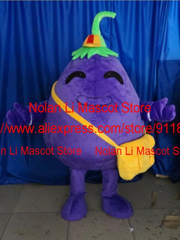 New Customized EVA Material Eggplant Son Mascot Costume Crayon Cartoon Set Birthday Party Cosplay Masquerade Event 931