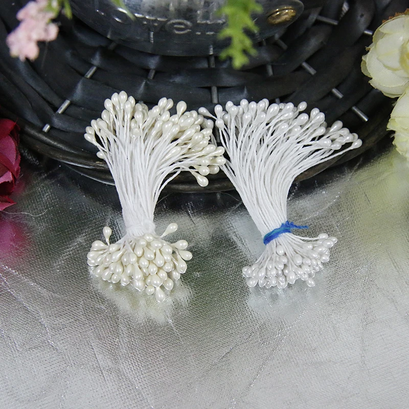 100pcs/lot Multi-Color Pearl Stamen Hand Mini Workers Make Flowers Wedding DIY Wreath Decoration Wedding Decorative Flowers