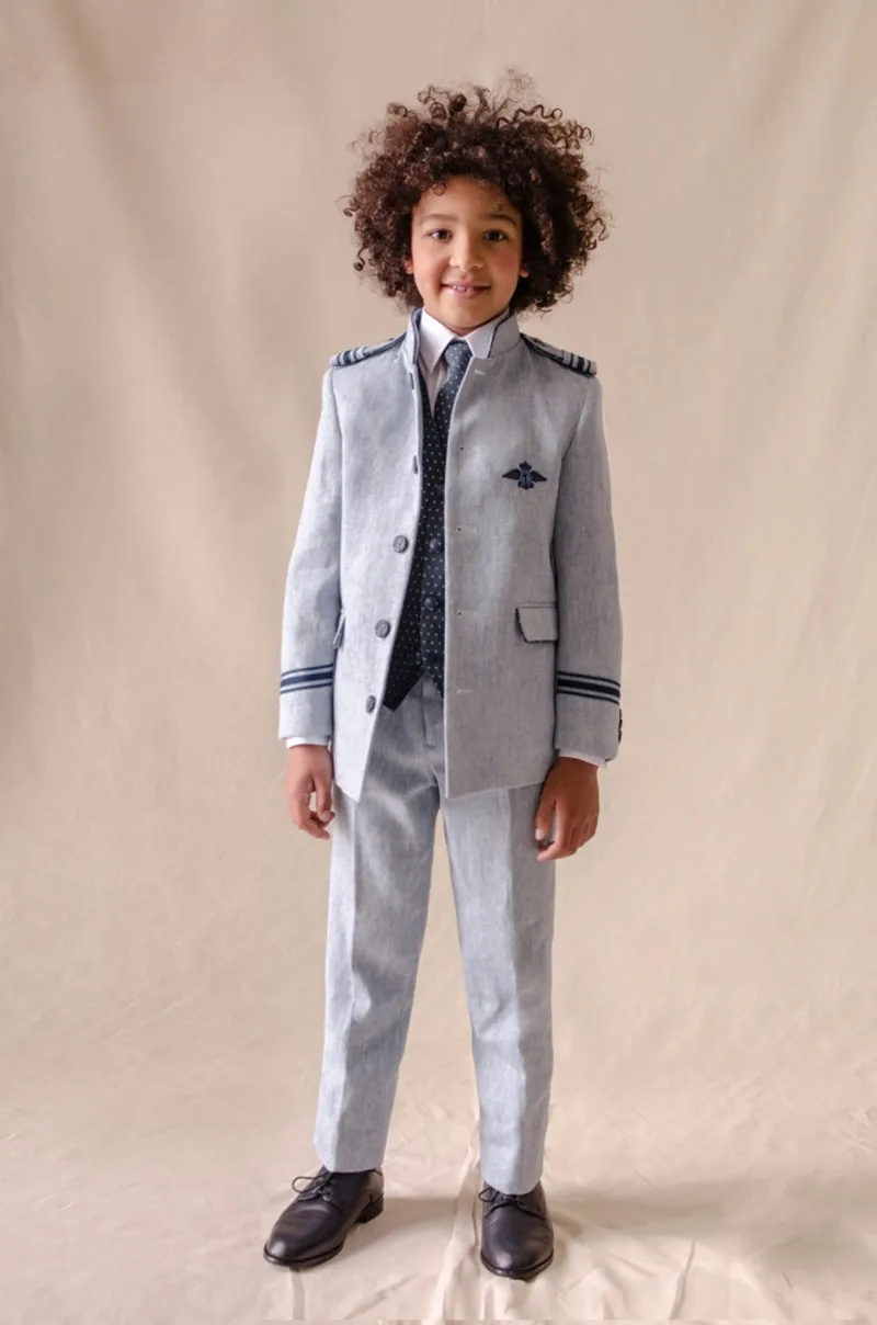 2020 Boys' Attire High Quality Kids Suits Custom Made Handsome Clothing Set 3 Pieces Prom Suits (Jacket+Pants+Vest)