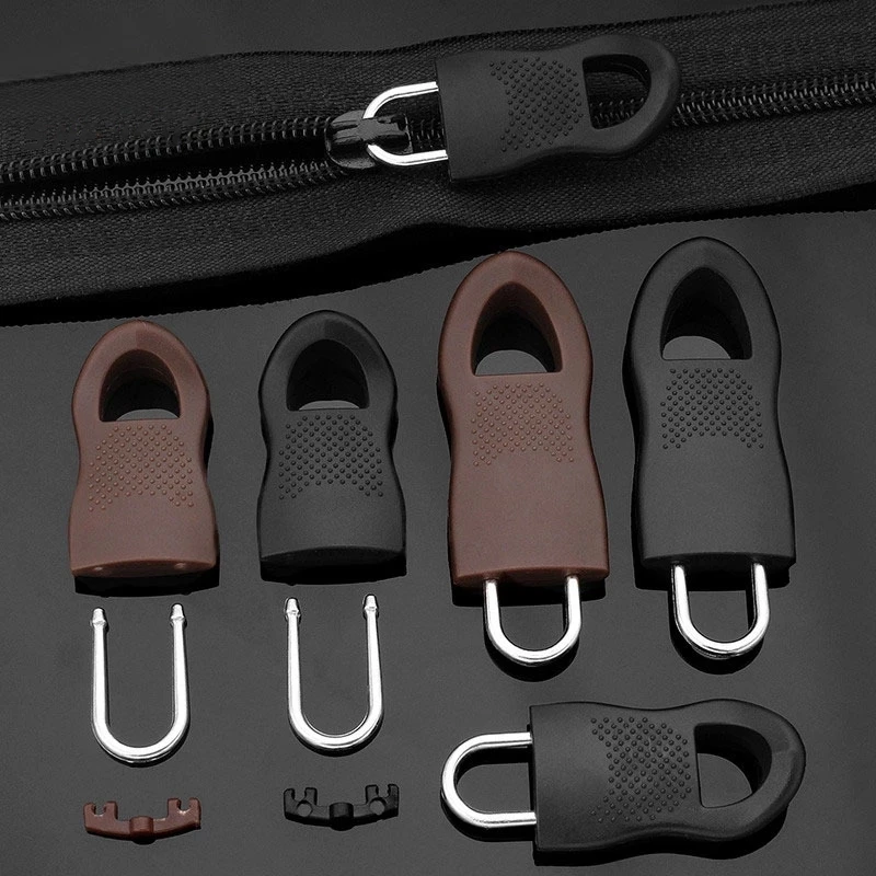 Ersatz Zipper Tags Zip Fixer für Kleidung Schwarz Zipper Pull Fixer für Reisetasche Koffer Kleidung Zelt Rucksack Nähen werkzeuge