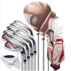 Women's Full Set of Graphite Clubs, Maruwan Wooden Track Mixed Rod Iron Golf Clubs