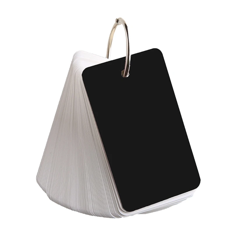 Mini Blank Binder Note Pad 100แผ่นกระดาษแข็งขนาดเล็กแฟลชชุด Mini Memo Pad พร้อม Binder แหวนฝาครอบ