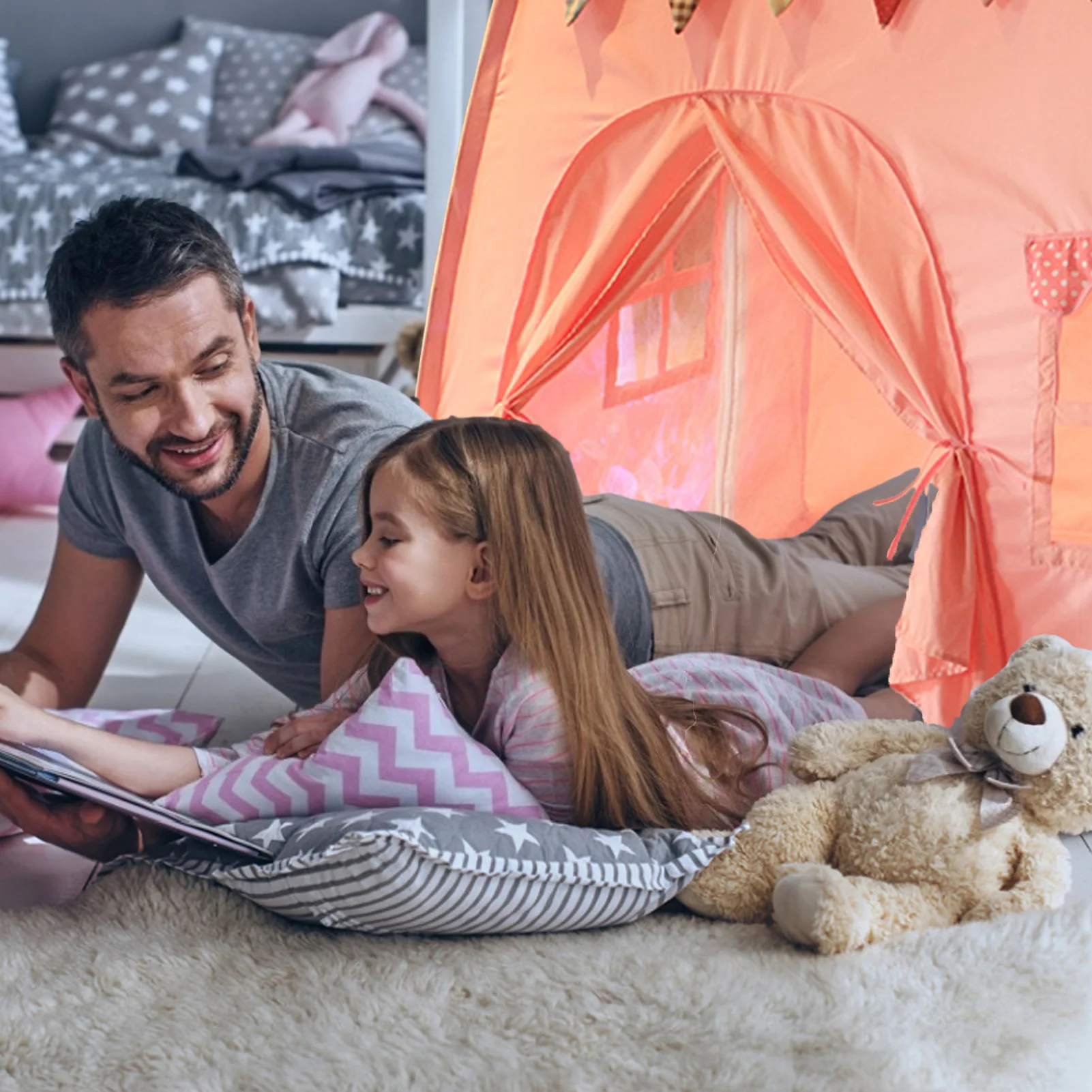 Tenda da gioco Princess Castle per bambine con luci e palline casa giocattolo per interni ed esterni per bambini per regalo di compleanno per ragazze