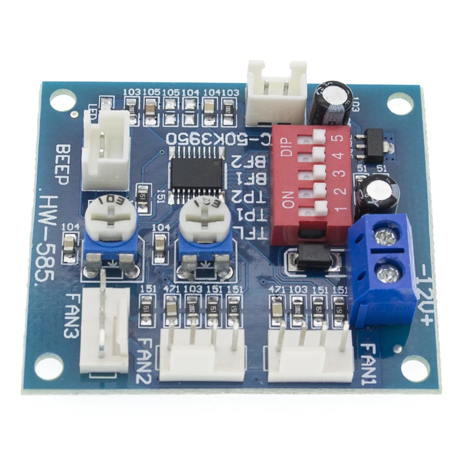 DC 12V 5A PWM PC CPU Fan Temperature Control Speed Controller Board Speed Controller Temperature Probe Buzzle