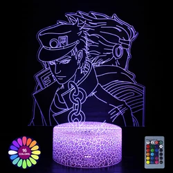 3d Lamp Anime Figure JoJo Bizarre Adventure For Bedroom Decoration Led Lights Kids Birthday Holiday Creative Gift Night Light