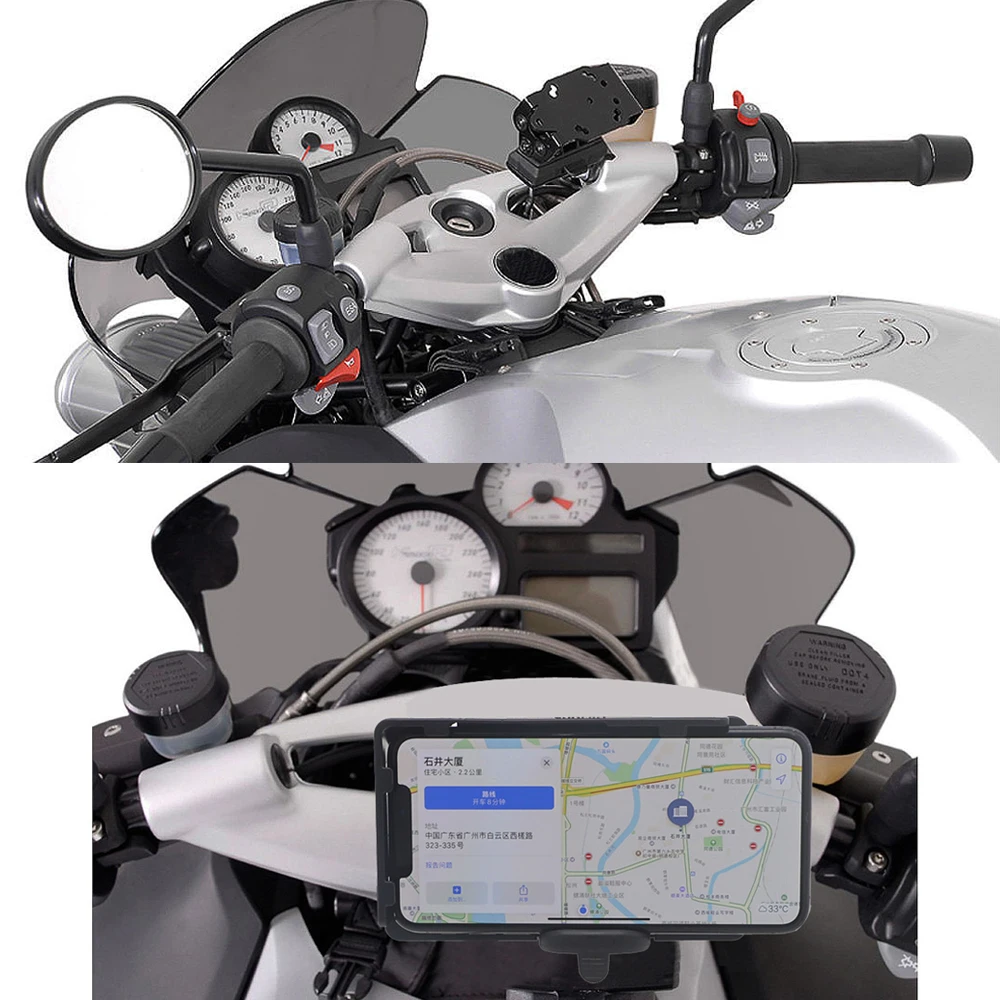 Suporte de telefone para motocicleta, suporte para telefone móvel, gps, 2011-2019, k1200r sport, bmw k 2007 r/sport k1200r 2005-2011