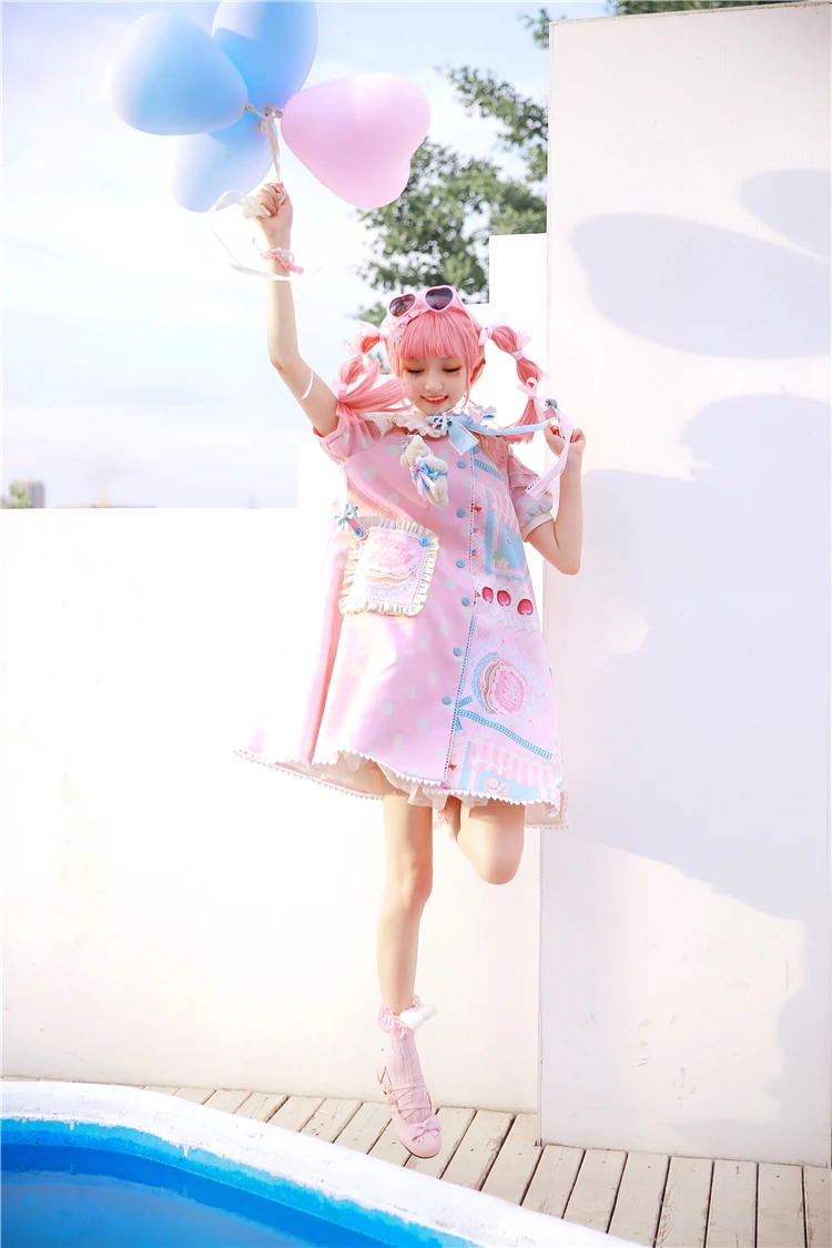 Robe de princesse lolita pour filles, tenue vintage en dentelle, avec nœud papillon, imprimé victorien, douce, kawaii, op loli cos