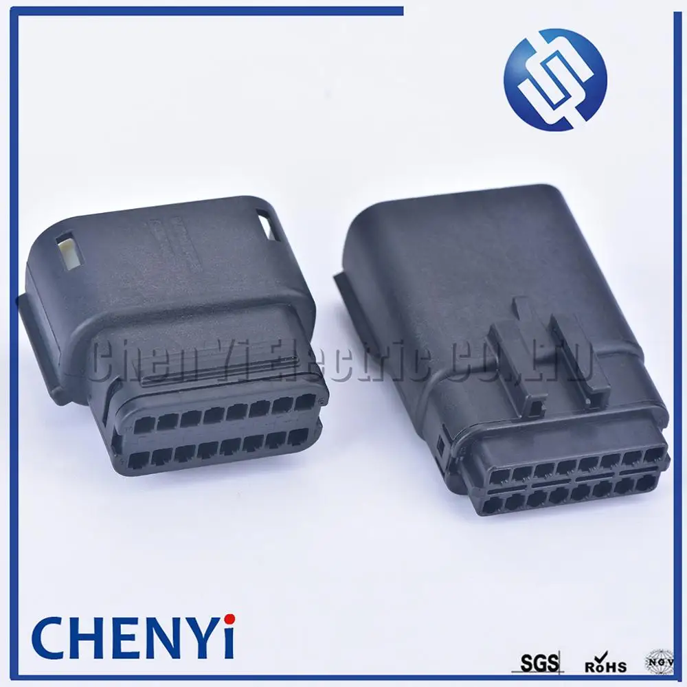 16 Pin 33472-1601 33482-1601 Headlight Socket Automotive Lamp Light Connector For Ford Focus Mondeo EDGE Fiesta 33472-1740