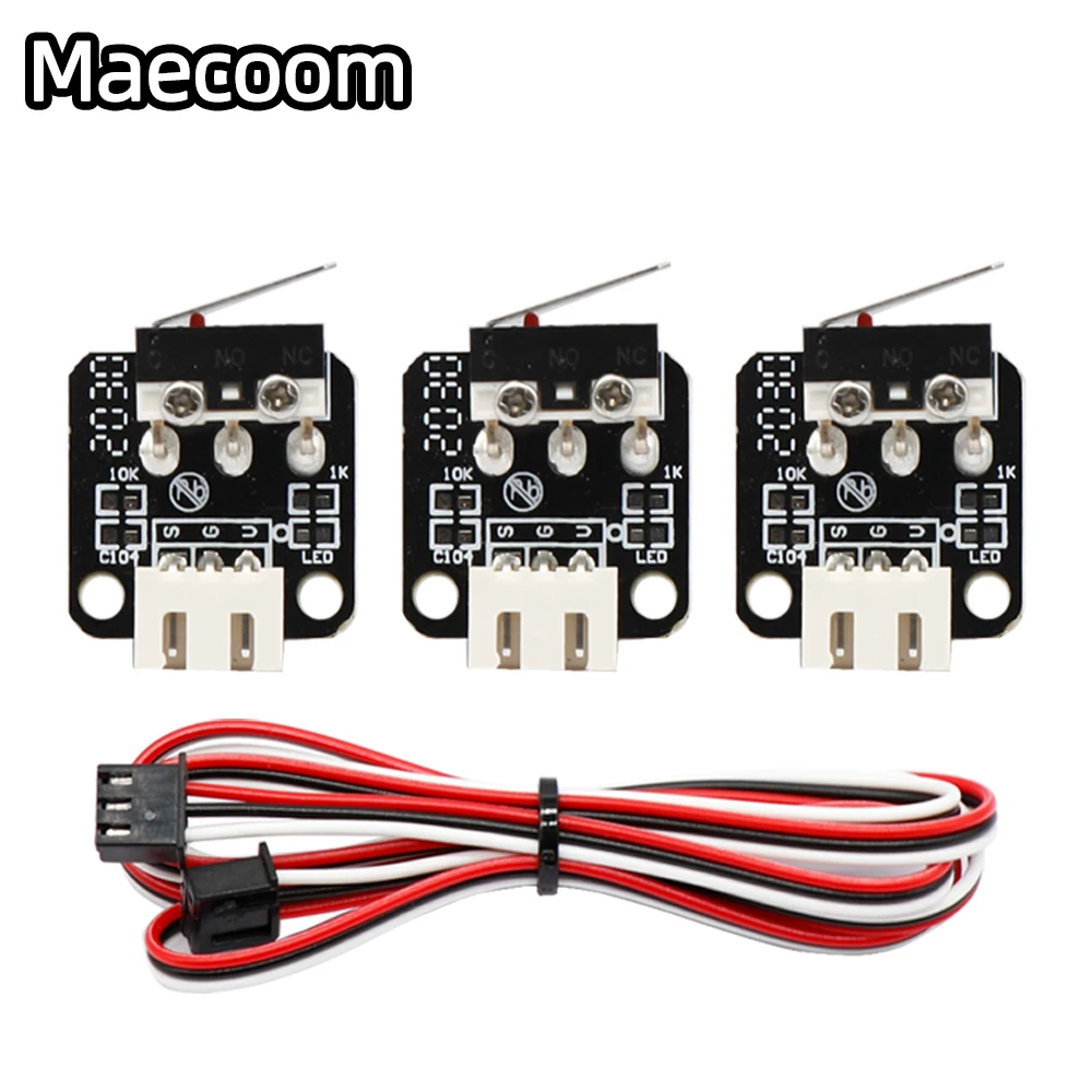 Maecoom 3D Bagian Printer Endstop Mechanical Limit Switches dengan Kabel Endstop Press Switch Module untuk Ender 3 Pro Hotend Kit