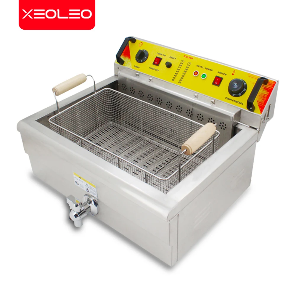 

XEOLEO Electric Deep Fryer French Frying Machine Precise Temperature Control Chip Cooker Commercial Home Kitchen Food Processor