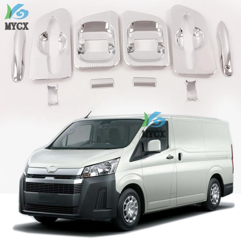 

For Toyota HiAce Sixth generation (H300) 2019 2020 Carbon Fiber Style Door Handle Bowl Cover Cup Cavity Trim 10PCS