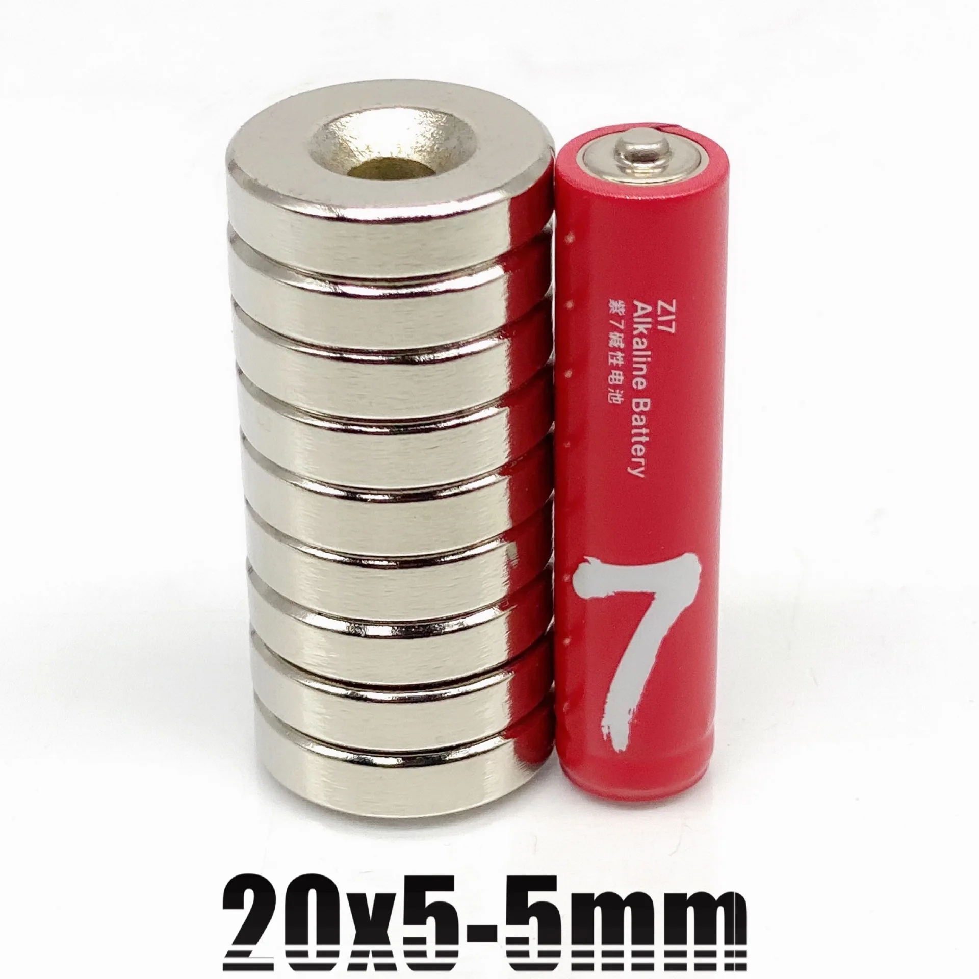 2/5/10/20 pz 20*5 20x5mm foro 5mm N35 forte anello magnete D svasato magneti al neodimio terre Rare magnete permanente 20x5-5