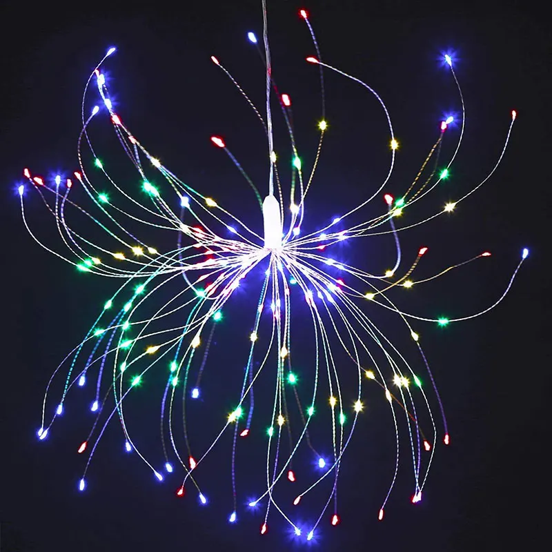 120LED Waterproof Exploding Star Firework Lamp Christmas Fairy Lights Copper Wire Lamp Dandelion String Lights Garden Home Decor