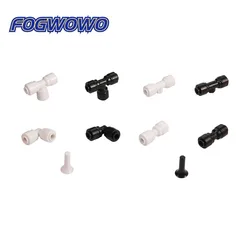 Sem fivela Slip Lock Conectores Rápidos, Baixa Pressão Misting Bicos Sistema, Acoplamento Adaptadores, Preto Cor Branca, Opcional, 5Pcs, 1/4