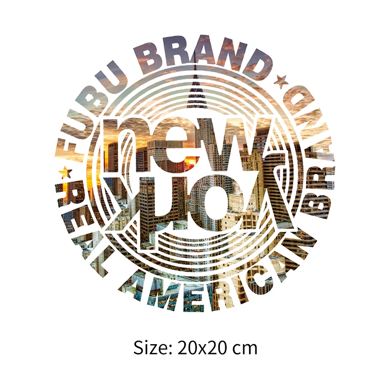 NEW Patches New York Badges Fashion Applique Set Iron On Transfer For Clothing Washable Stickers Eco-friendly Patches